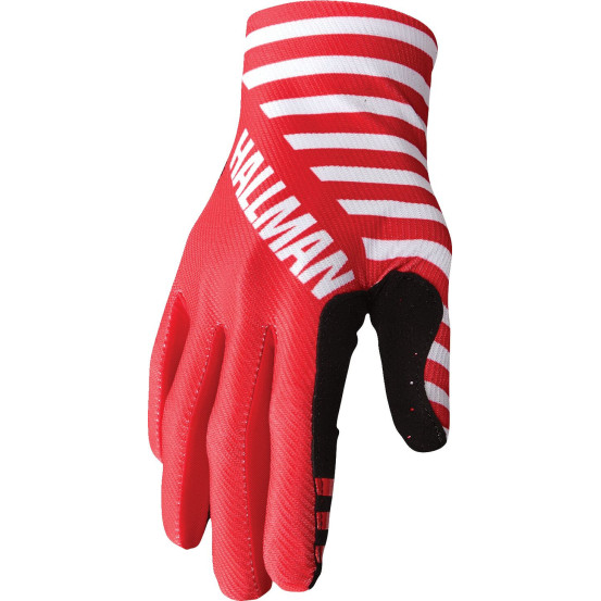 Gants cross Thor Hallman Mainstay Slice - Blanc Rouge