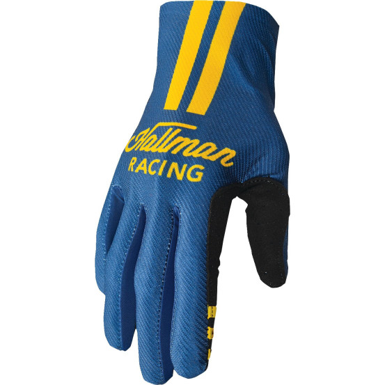 Gants cross Thor Hallman Mainstay Roosted - Jaune Bleu