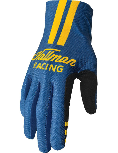 Gants cross Thor Hallman Mainstay Roosted - Jaune Bleu
