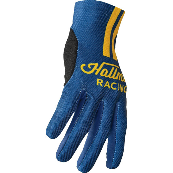 Gants cross Thor Hallman Mainstay Roosted - Jaune Bleu