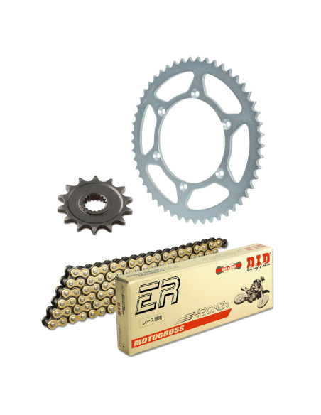 Kit chaine type origine 420 Acier DID - KAWASAKI 65 KX 2002-22