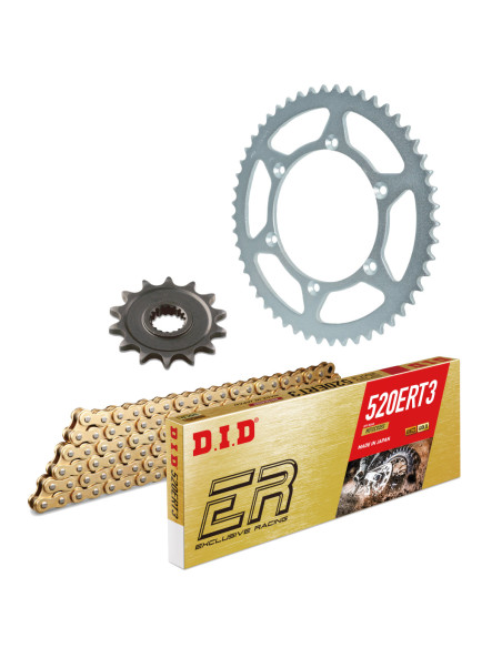 Kit chaine type origine 520 Acier DID - HUSQVARNA 125 TC 2T 2020-