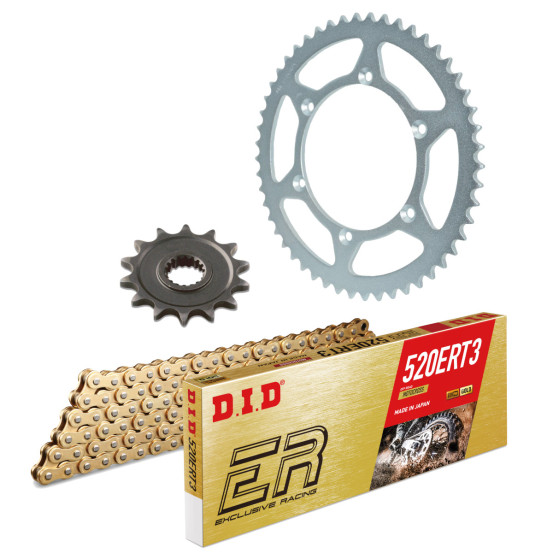 Kit chaine type origine 520 Acier DID - KTM 450 SX-F - HUSQVARNA 450 FC - GAS GAS 450 MC-F 2020-2026