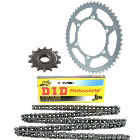 Kit chaine type origine 520 Acier DID - SUZUKI 250 DR S 1982-95