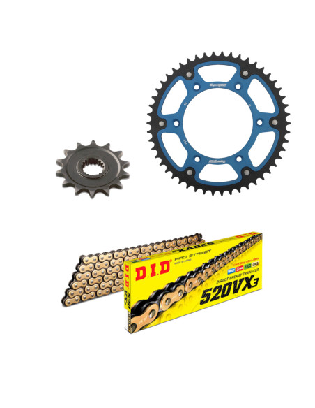 Kit chaine 520 Stealth DID-SUPERSPROX - YAMAHA 450 YZF 2007-17 et 2020-