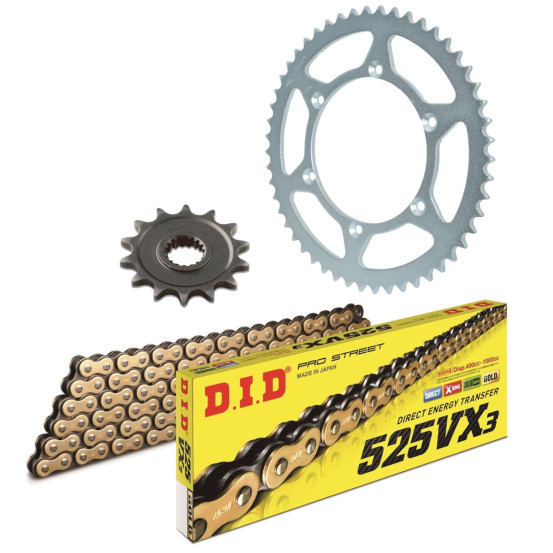 Kit chaine type origine 525 Acier DID - BMW S1000XR 2015-2019
