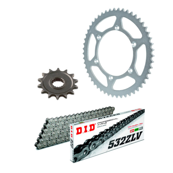 Kit chaine type origine 532 Acier DID - SUZUKI 1100 GSX-R 1989