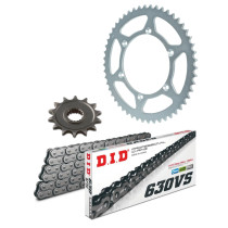 Kit chaine type origine 630 Acier DID - SUZUKI GSX1100 EF 1984-87