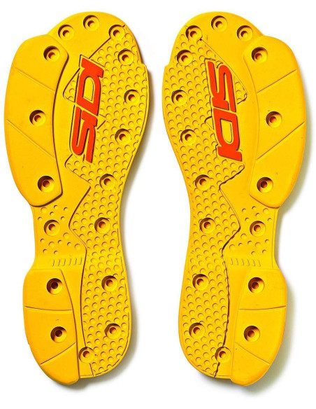 Semelles supermotard jaunes pour bottes SIDI Crossfire SRS et Crossfire 2 SRS