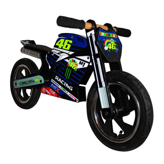 Draisienne enfant en bois - Kit déco Valentino Rossi VR46