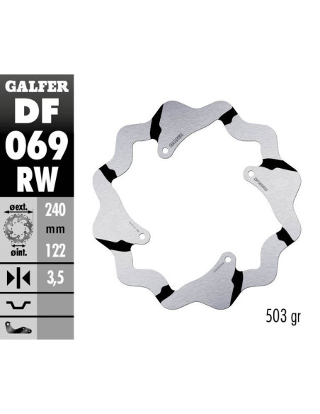 Disque de frein arrière GALFER Tsunami HONDA CR CRF