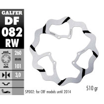 Disque de frein avant fixe Wave GALFER- 260 mm- HONDA CR 125-250-500 2015-