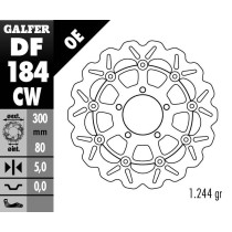 Disque de frein GALFER wave flottant route 300x5mm - KAWASAKI ZX10R (04)