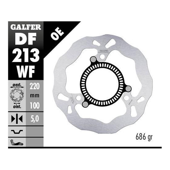 Disque de frein GALFER fixe wave arrière - KAWASAKI NINJA 400 2018-