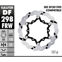 Disque de frein avant flottant Wave GALFER- 270 mm- YAMAHA YZ F 2016-