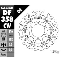 Disque de frein GALFER wave flottant route 310x5mm - SUZUKI GSXR 600 (08)