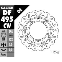 Disque de frein GALFER wave flottant route 300x5mm - YAMAHA R6 (03)