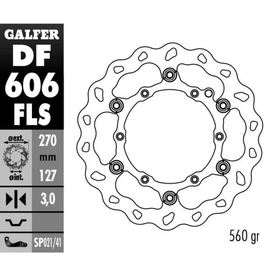 Disque de frein avant GALFER wave flottant oversize 270mm - KTM & HUSQVARNA