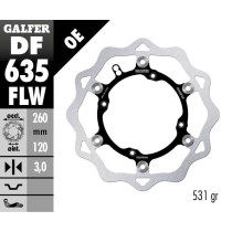 Disque de frein avant flottant Wave GALFER - 260 mm- HUSQVARNA TE