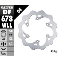 Disque de frein fixe Wave GALFER- 220 mm- GAS GAS