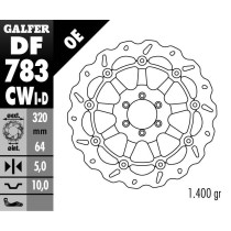 Disque de frein GALFER wave flottant route côté droit 320x5M - KTM RC8 (08)