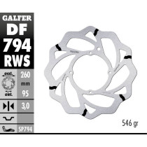 Disque de frein avant GALFER wave fixe GROOVE oversize 260mm - KTM 85 & 150 SX