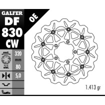 Disque de frein GALFER wave flottant route 320x5mm - MV AUGUSTA BRUTALE - F3 - RIVALE