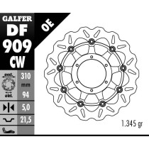Disque de frein GALFER wave flottant route 310x5mm - HONDA ST 1300 PAN-EUROPEAN