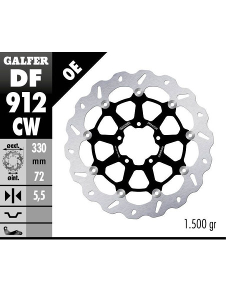 Disque de frein GALFER - DUCATI SCRAMBLER