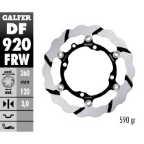 Disque de frein avant flottant Wave GALFER- 260 mm- SHERCO ENDURO (Fourche WP) 2014-