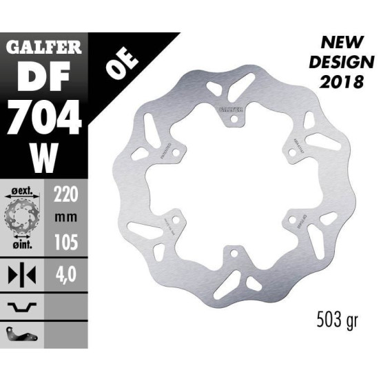 Disque de frein fixe Wave GALFER - 220 mm - PIAGGIO ENERGY MC3