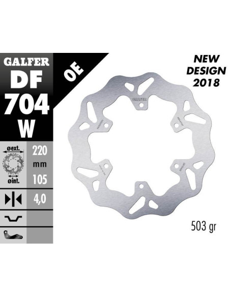 Disque de frein fixe Wave GALFER - 220 mm - PIAGGIO ENERGY MC3
