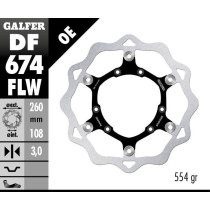 Disque de frein avant flottant Wave GALFER - 260 mm- RIEJU MRX - TANGO 2