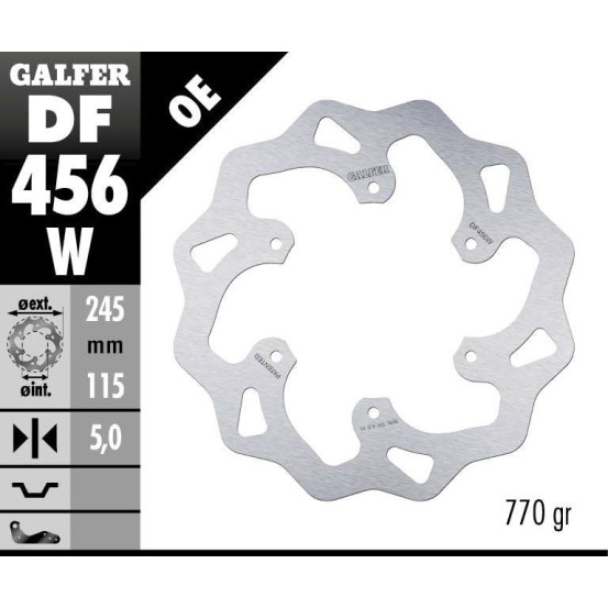 Disque de frein arrière fixe Wave GALFER - 245 mm - YAMAHA SUPERTENERE 750