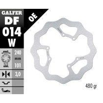 Disque de frein avant fixe Wave GALFER - 240 mm- HONDA CR-CRF -2014 2