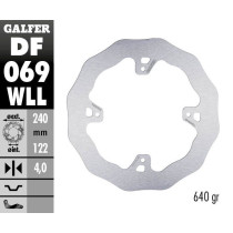 Disque de frein arrière fixe Wave GALFER- 240 mm- HONDA CR-CRF 2