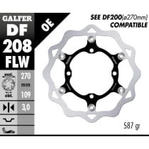 Disque de frein avant flottant Wave GALFER - 270 mm- KAWASAKI KX 250-450 F (15) 2