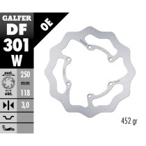 Disque de frein avant fixe Wave GALFER - 250 mm- YAMAHA YZ - YZF -2015 2