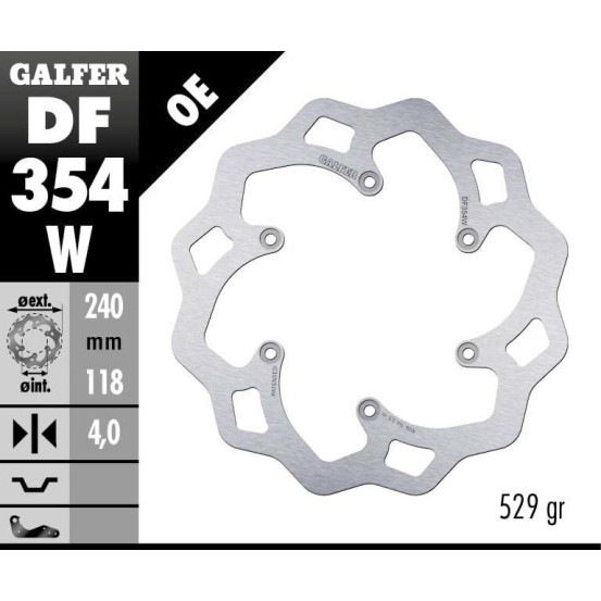 Disque de frein fixe Wave GALFER - 240 mm- SUZUKI RM