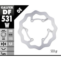 Disque de frein arrière fixe Wave GALFER - 240 mm- YAMAHA YZ 250 / 450 F 2020-2026 2