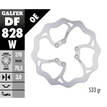 Disque de frein avant fixe Wave GALFER - 270 mm- TM SMX 660 F (09) 2