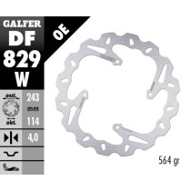 Disque de frein arrière fixe Wave GALFER - 243 mm - TM SMX 660 F (09) 2