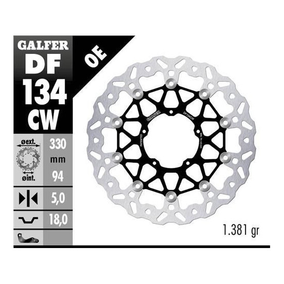 Disque de frein GALFER wave flottant route 330x5mm - HONDA CBR 1000 RR R 2020-