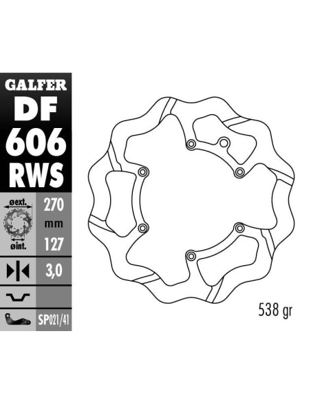 Disque de frein avant GALFER wave fixe TSUNAMI oversize 270mm - KTM & HUSQVARNA