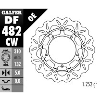 Disque de frein GALFER SBK wave flottant YAMAHA YZF-R6 2005- 2