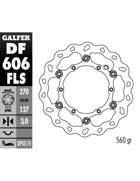 Disque de frein avant GALFER wave flottant oversize 270mm - KTM & HUSQVARNA