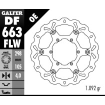 Disque de frein GALFER wave flottant 298x4mm - BMW F650 2