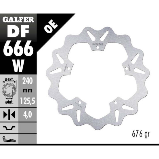 Disque de frein GALFER fixe wave 240x4mm PIAGGIO x9 - PIAGGIO