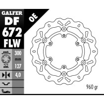 Disque de frein GALFER wave flottant 300x4mm 2