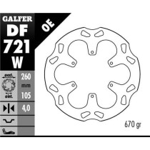 Disque de frein GALFER fixe wave 260x105 4mm - PIAGGIO MP 3 NEW 500 2